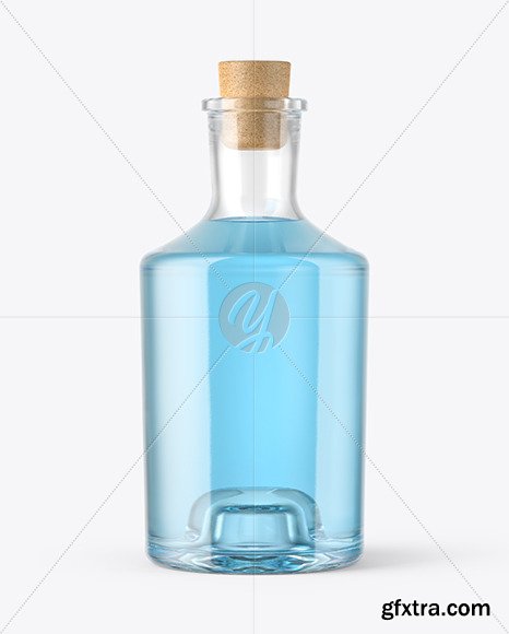 Gin Bottle with Cork Mockup 47557