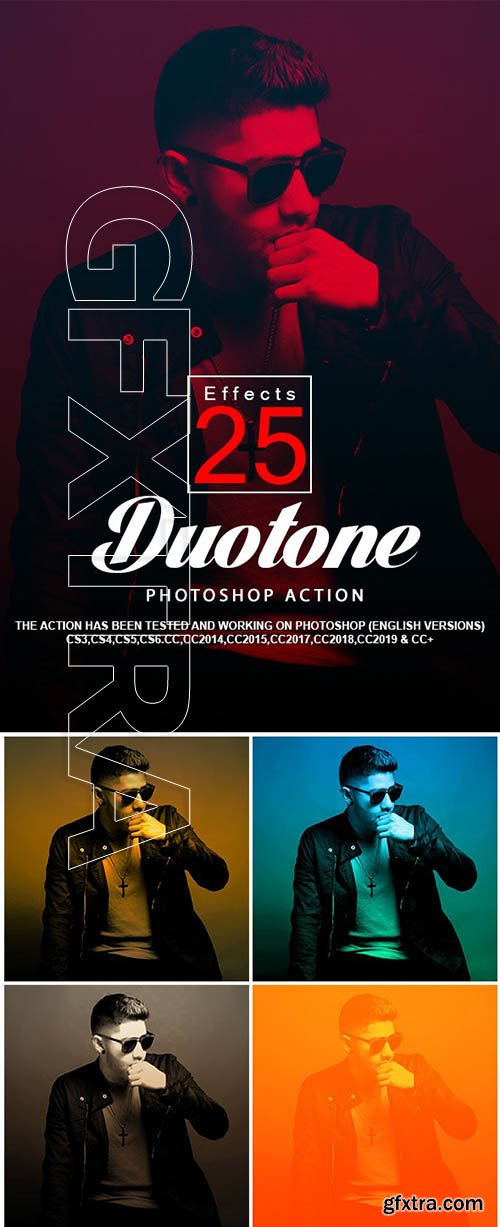 GraphicRiver - 25 Duotone Photoshop Actions 24292183