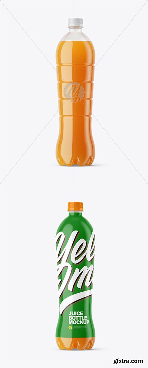 1,5L Carrot Juice Bottle Mockup 45434