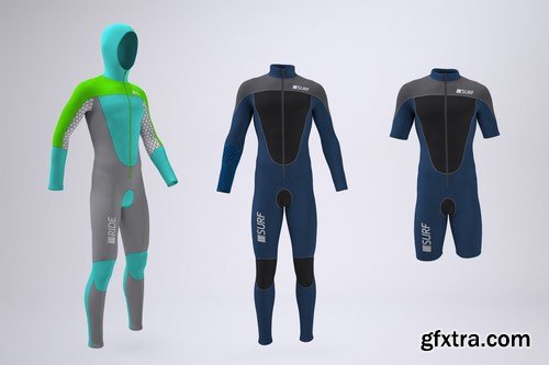 Wetsuit With Front Zipper Mock-Up
