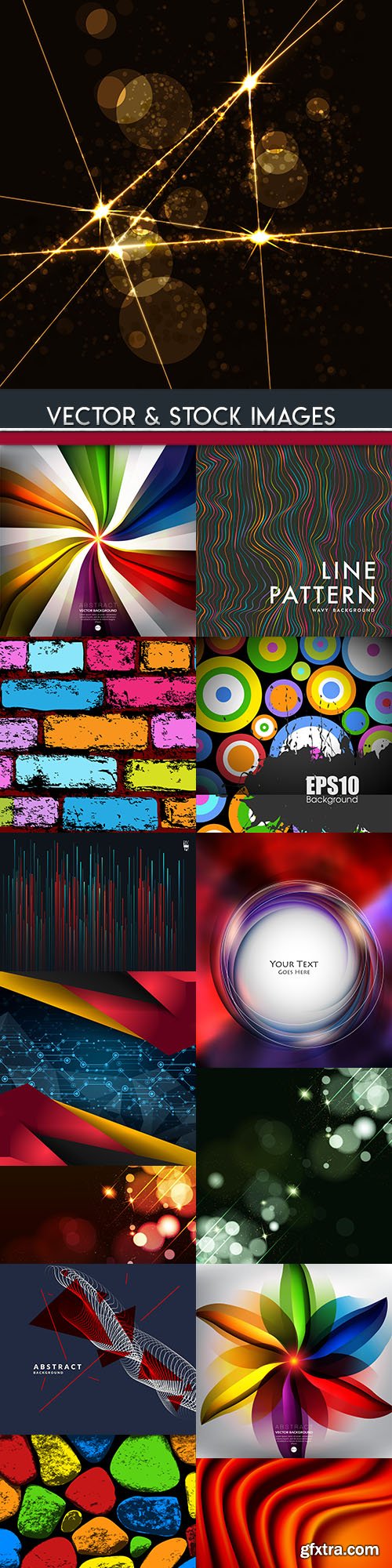 Modern abstract backgrounds decorative collection 25