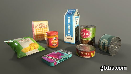 Survival Food Pack 3D Model