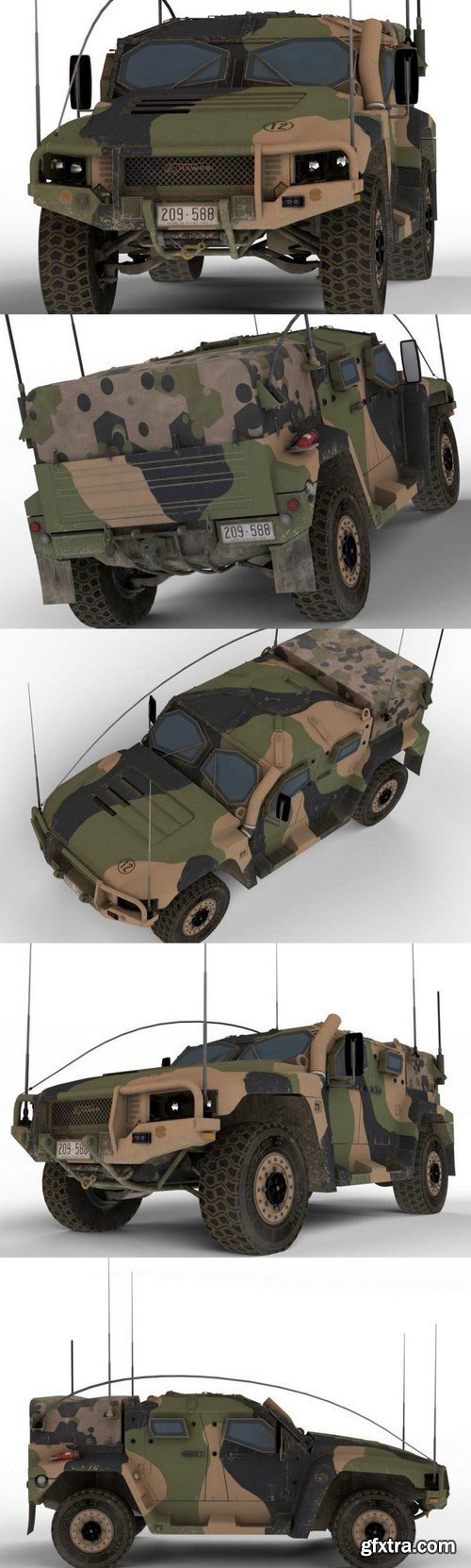 Hawkei Protected Military Vehicle – 3D Model