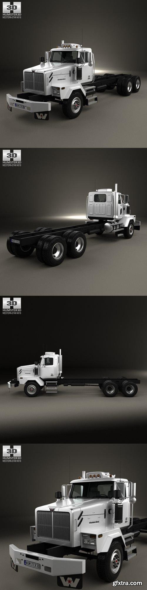Western Star 4900 SB Day Cab Chassis Truck 2008 - 3D Model