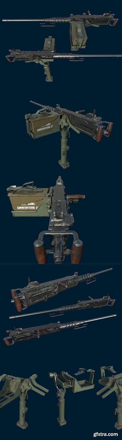 M12 Machinegun 3D Model
