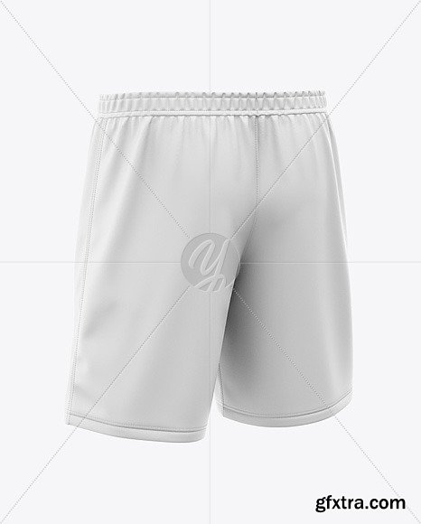 Men\'s Soccer Shorts Mockup - Back Half-Side 47463