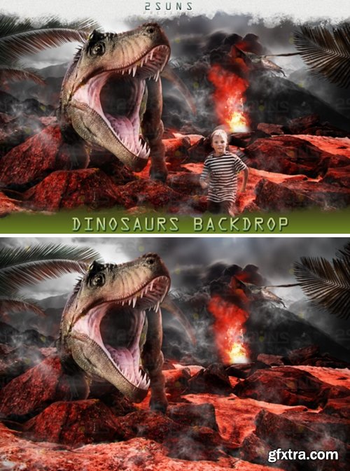 Dino Backdrop, Dunosaur Backdrop 1709050