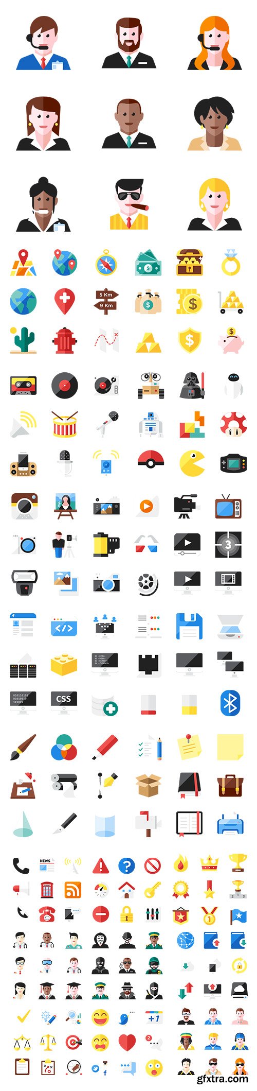 500+ Color Essential Icons Pack