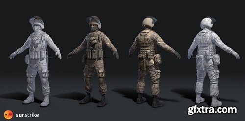 Soldier SOBR 3D Model