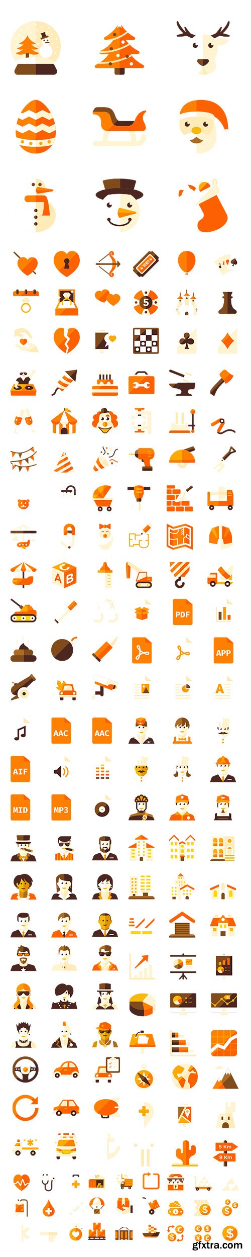 450+ Big Orange Icons Pack