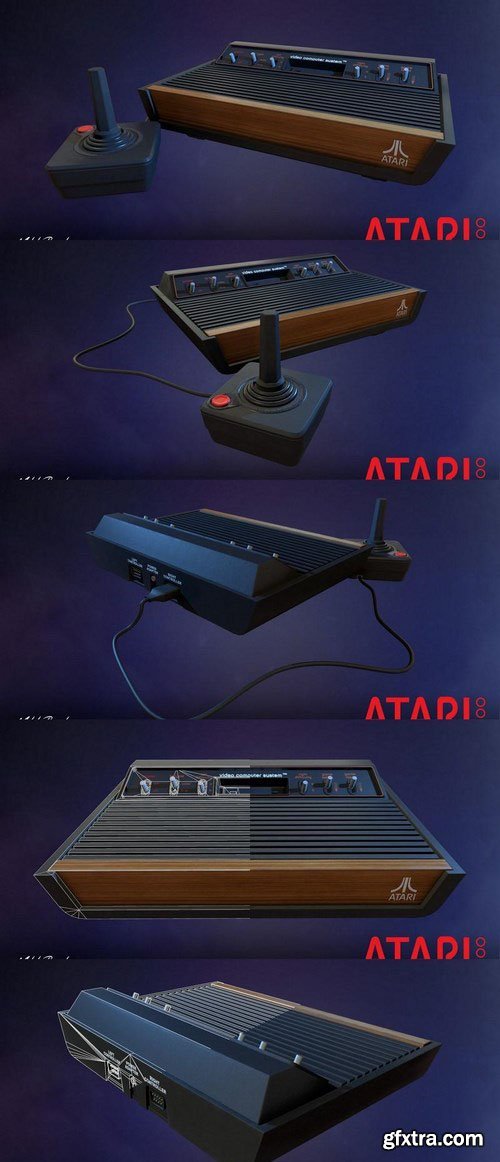 Atari 2600 First Game Console – 3D Model