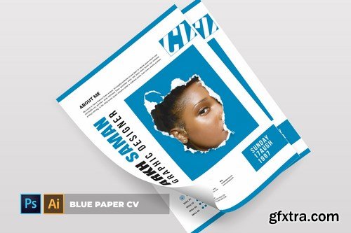 Blue Paper CV & Resume