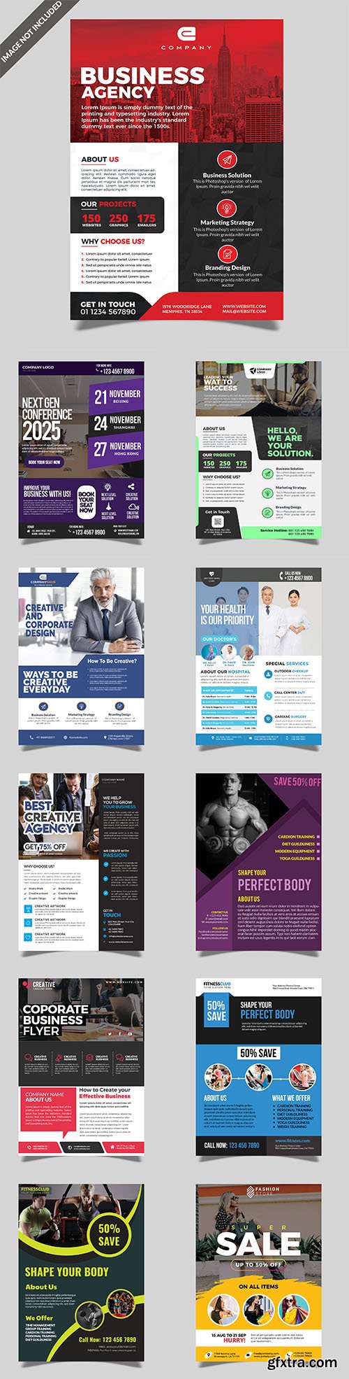 Fitness and Business Flyers Pack