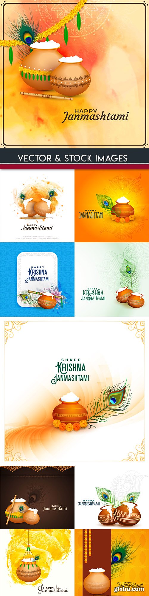 Janmashtami Indian holiday background design
