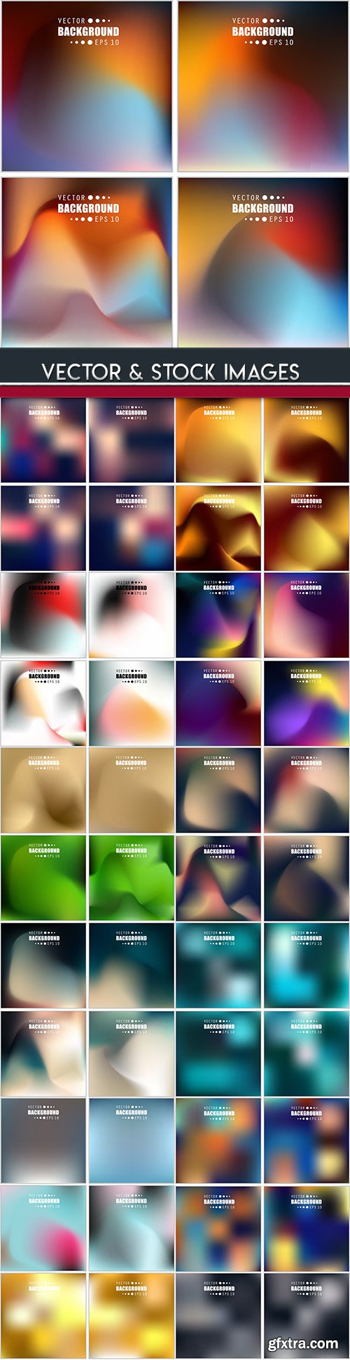 Multicolored blurred abstract background collection 2