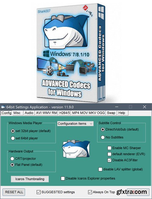 Advanced Codecs v11.9.6 for Windows 7 /8.1/10