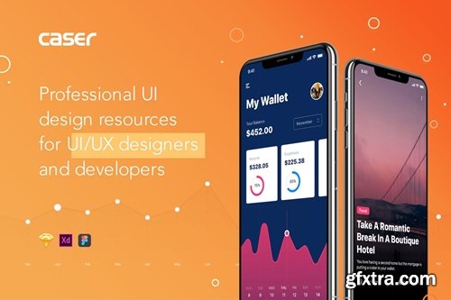 Caser UI Kit - ADOBE XD Version