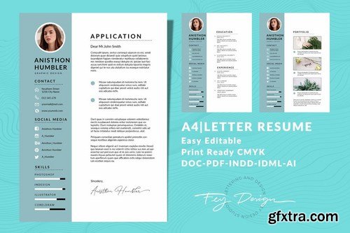 A4-Letter CV Resume Templates Vol 02