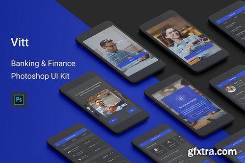 Vitt - Banking & Finance Photoshop UI Kit