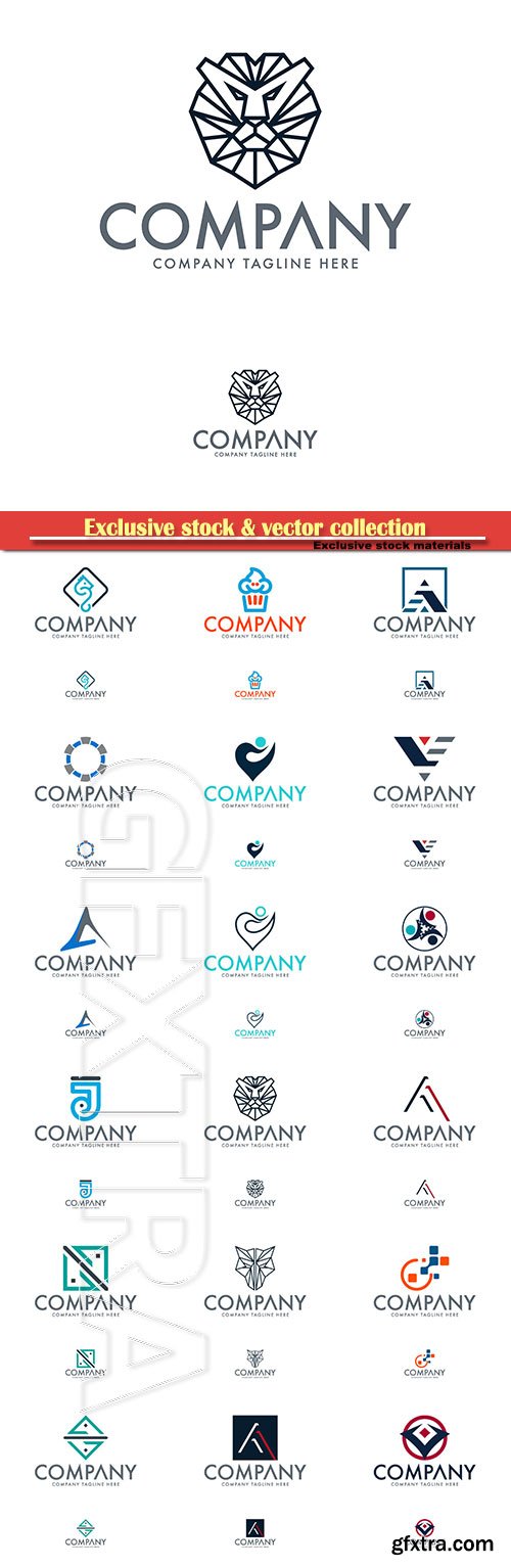 Logo vector template business set # 49