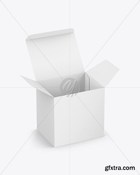 Opened Paper Box Mockup 48048