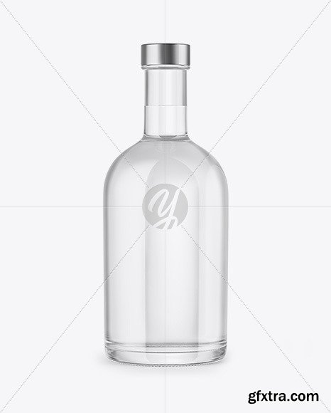 Clear Glass Vodka Bottle Mockup 47847