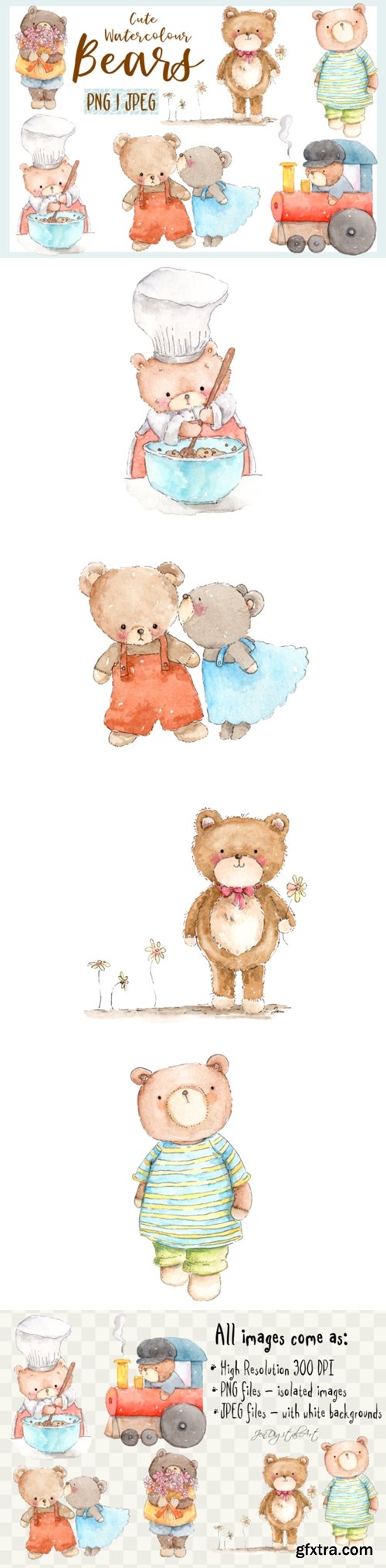 Cute Watercolour Bears 1738464