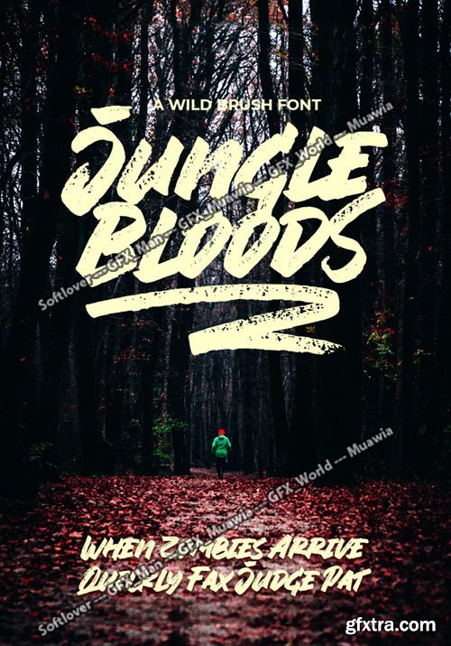 Jungle Bloods - A Wild Brush Font
