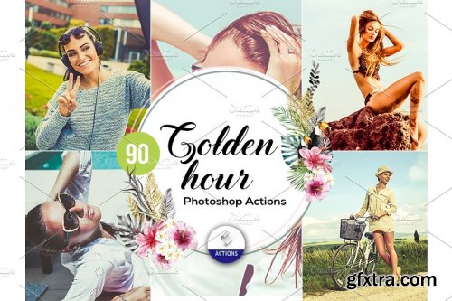 CreativeMarket - 90 Golden Hour Photoshop Actions Vol2 3937539