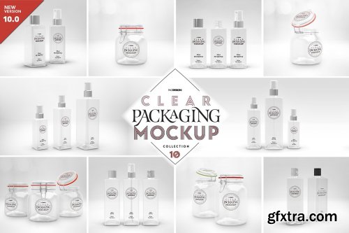 CreativeMarket - 10 Clear Container Packaging Mockups 3991572