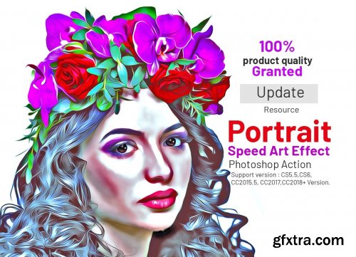 CreativeMarket - Portrait Speed Art Effect 3946675