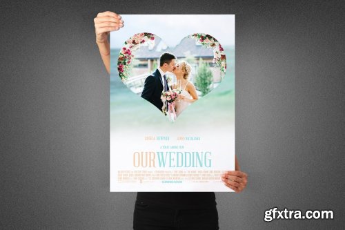CreativeMarket - Our Wedding Movie Poster Template 3990134