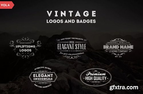 Vintage Logos and Badges Template - Vol.4