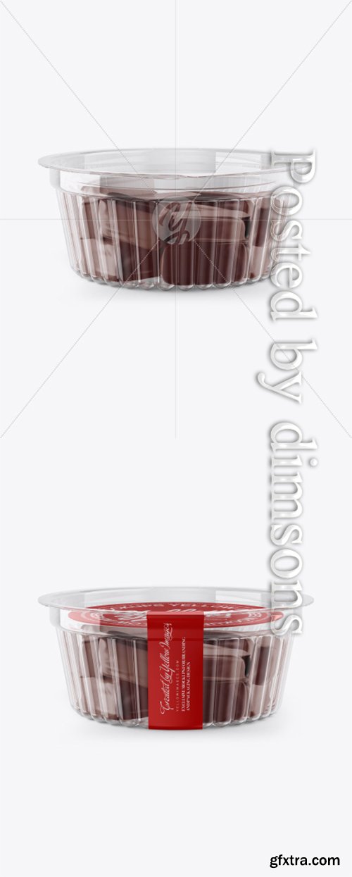 Transparent Container with Sweets Mockup - Front View 30818