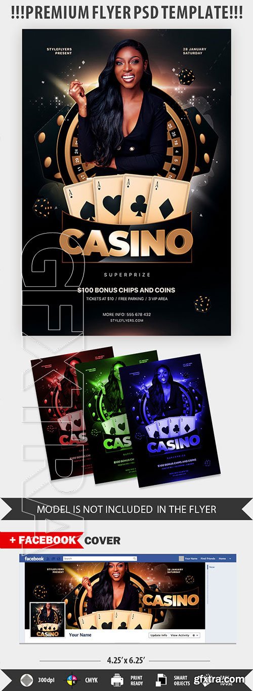 Casino psd flyer