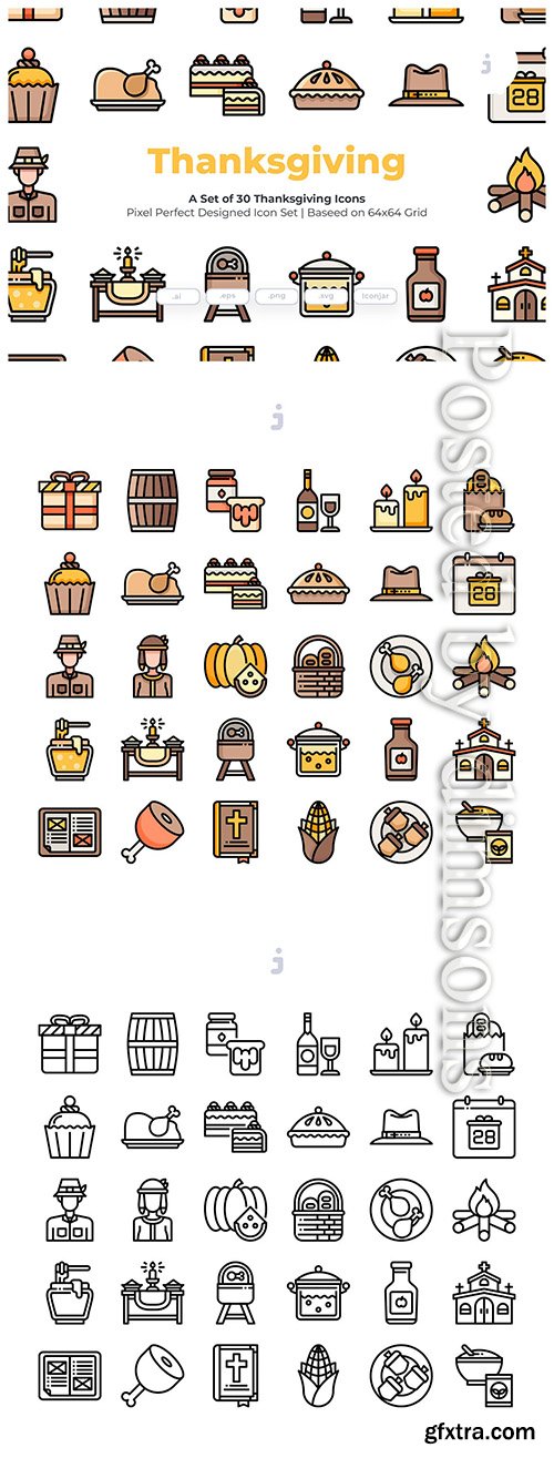30 Thanksgiving Icons