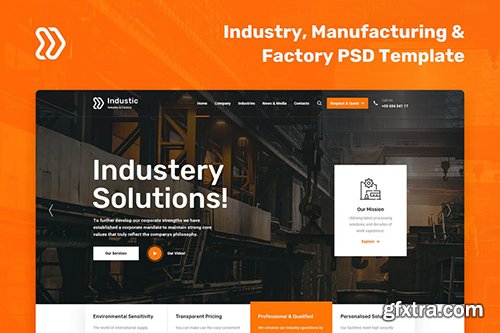 Industic - Factory and Manufacturing PSD Template