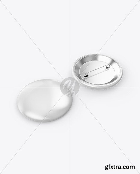 Two Circle Button Pins Mockup 48217