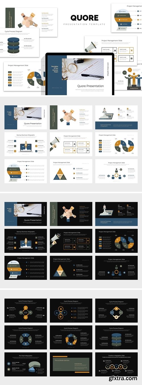 Quore : Vector Infographic Business Powerpoint