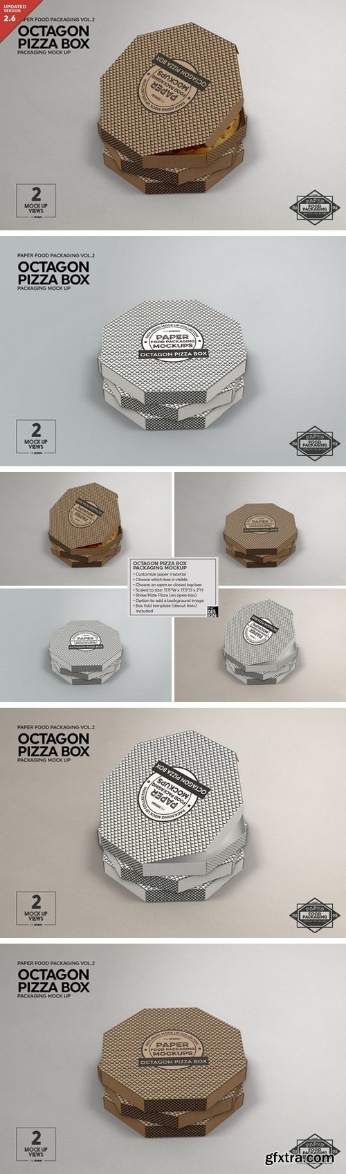 CM - Octagon Pizza Box Packaging Mockup 1018325