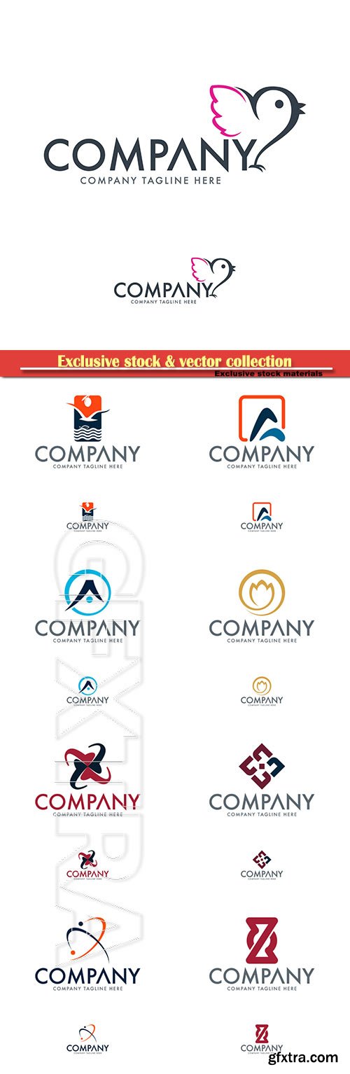 Logo vector template business set # 63