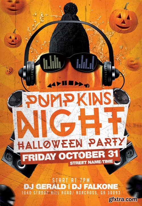 Pumpkin night - Premium flyer psd template