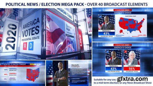 VideoHive Broadcast - Political News Election Mega Pack 22685799