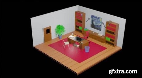 Intro to 3D Environments: Modeling a Low-poly Isometric Office in Blender 2.8