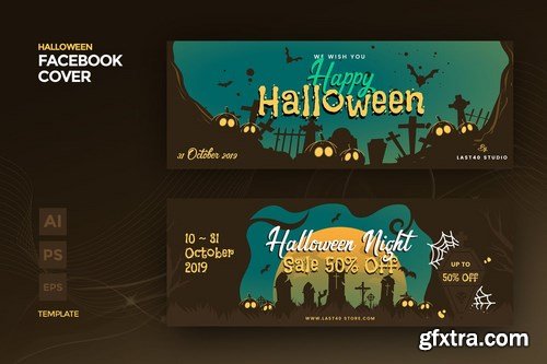 Halloween Facebook Cover & Banner Template