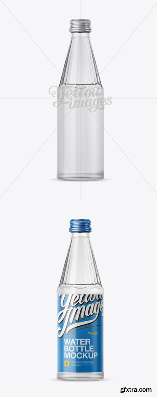 330ml Glass Water Bottle Mockup 13241