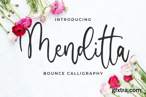 Menditta - Bounce Calligraphy Font