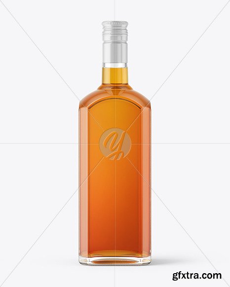 Glass Whisky Bottle Mockup 48435