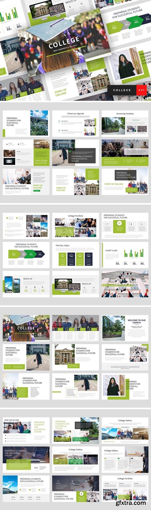 College - University Powerpoint, Keynote and Google Slides Templates
