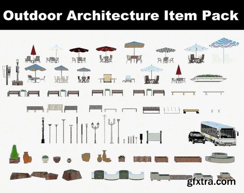Cgtrader - Outdoor Architecture Item Pack 3D model